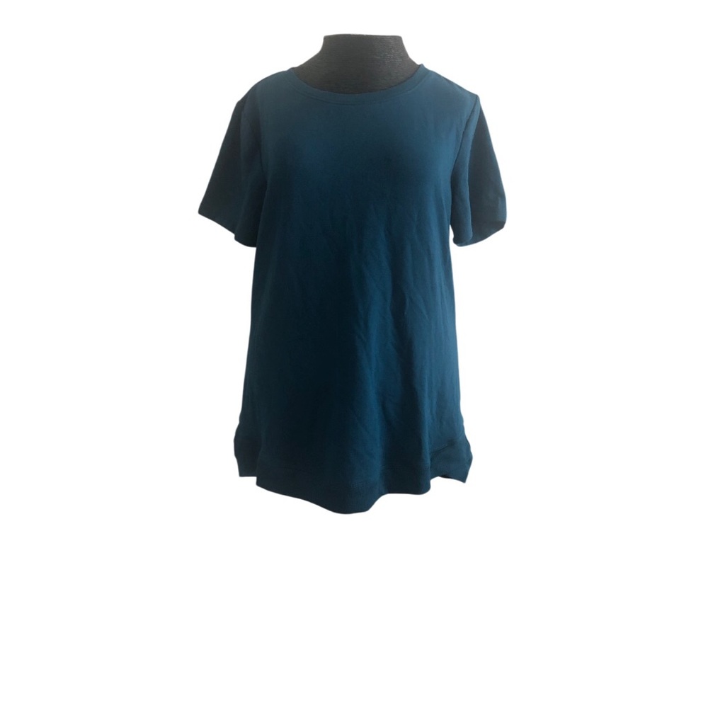 Danskin Short Sleeve Crewneck Terry cloth in Teal Blue